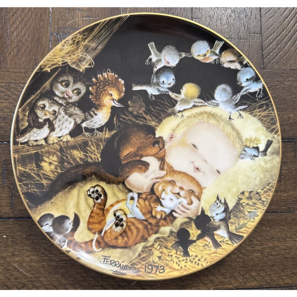 1973 Christmas Plate-Juan Ferrandiz Limited Edition 2nd In Series Christ Child